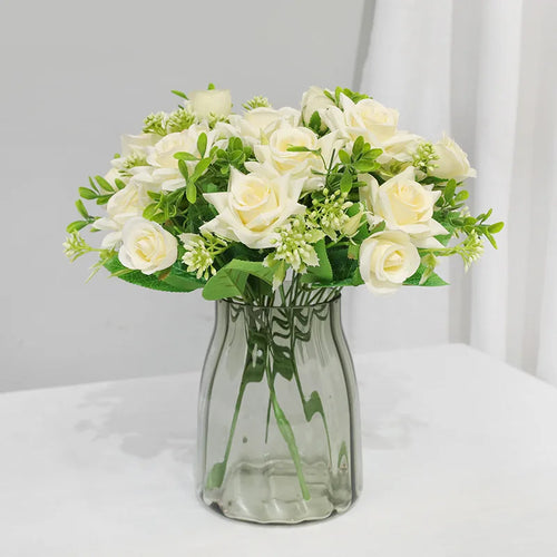 bouquet de fleurs artificielles pour décoration et cadeau - vue 2 sur 12