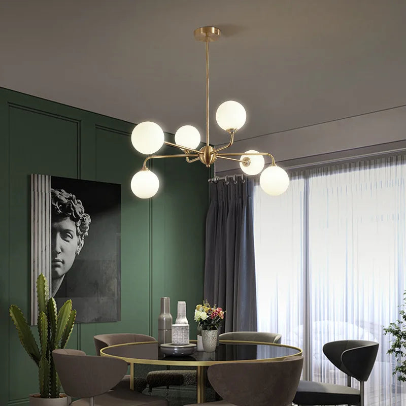 lustre nordique à led pour un éclairage moderne - vue 4 sur 14