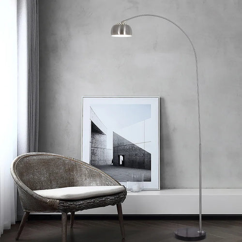 Lampadaire arc en métal LED décoration galvanoplastie - vue 3 sur 10