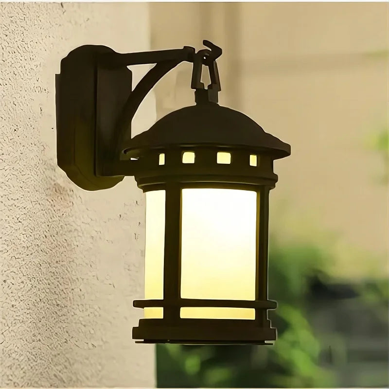 applique murale d'extérieur rétro lumineuse pour jardin et cour - vue 3 sur 8