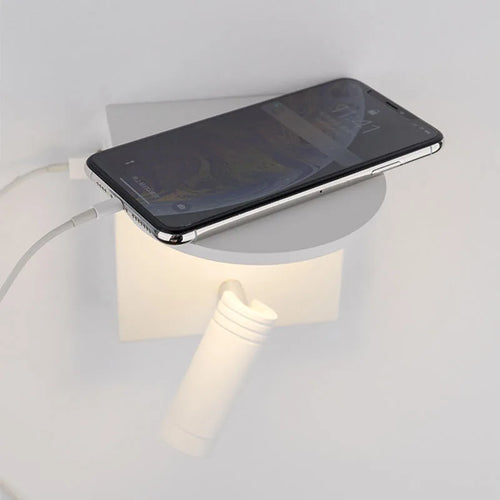 applique murale rotative avec port usb et éclairage nocturne - vue 3 sur 10