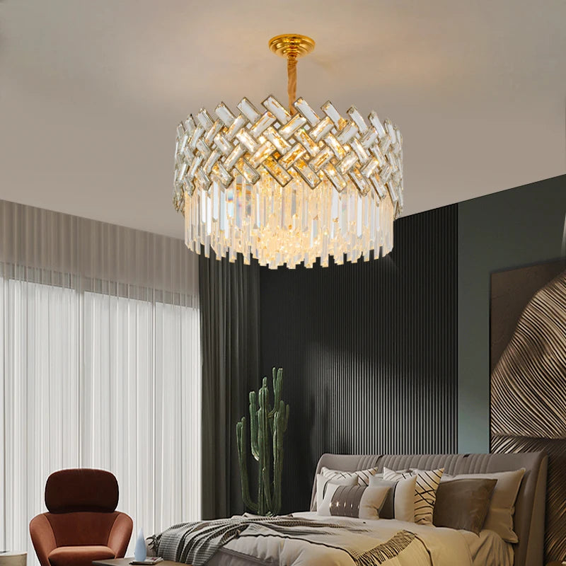 lustre moderne en cristal pour décoration intérieure élégante - vue 3 sur 10