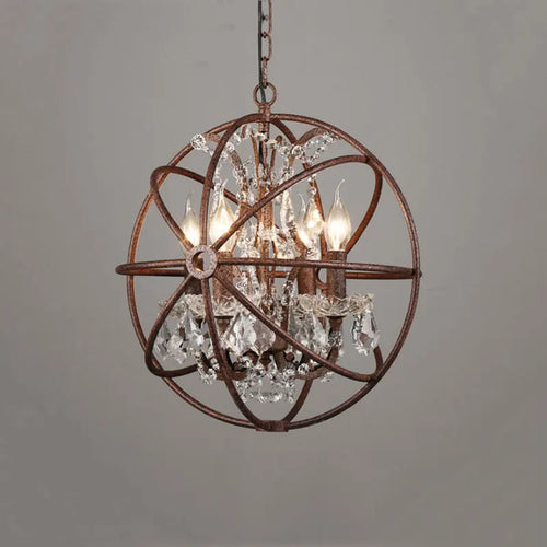 lustre style loft américain rétro en cristal pour bar restaurant - vue 2 sur 8