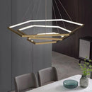 lustre hexagone led simple moderne luxe suspension