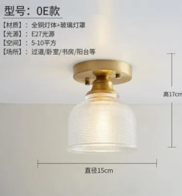 plafonnier led nordique vintage en verre pour intérieur moderne - vue 17 sur 18