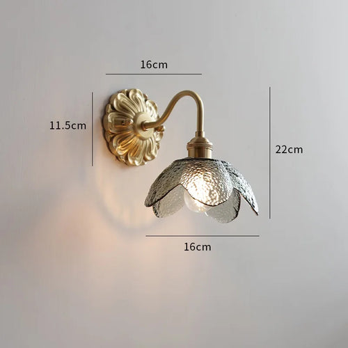 applique led verre gris fumé cuivre moderne intérieur - vue 4 sur 23