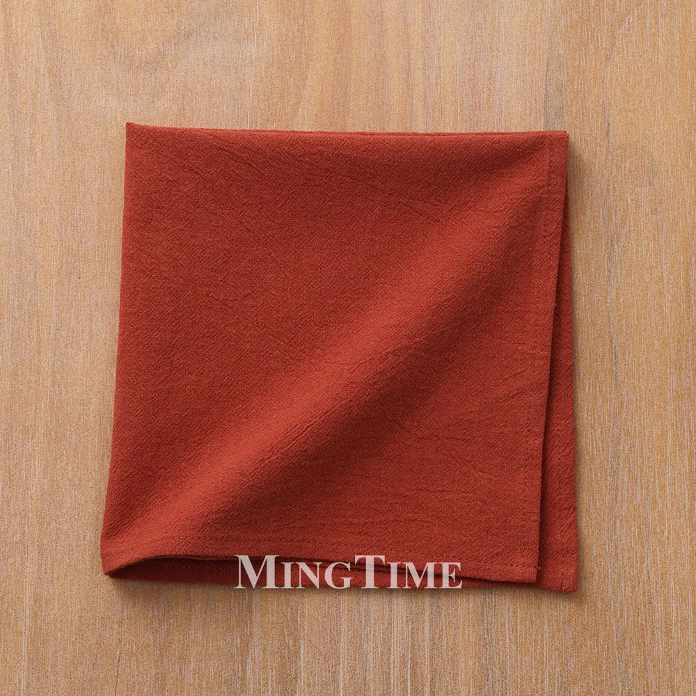 Serviette de table coton lavé douce style classique