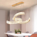 lustre en acier inoxydable cristal postmoderne