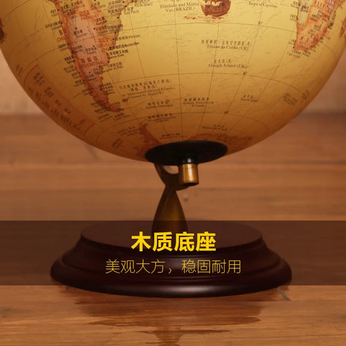 lampe de bureau globe terrestre rotatif et carte géographique - vue 4 sur 10