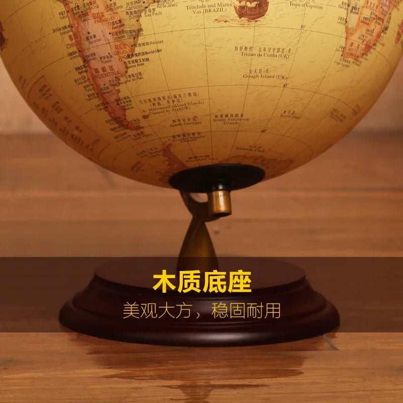 lampe de bureau globe terrestre rotatif et carte géographique - vue 3 sur 10