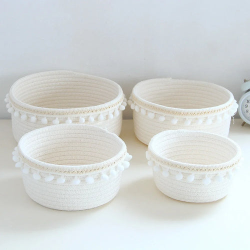 panier de rangement tissé polyvalent pour jouets et accessoires - vue 3 sur 9