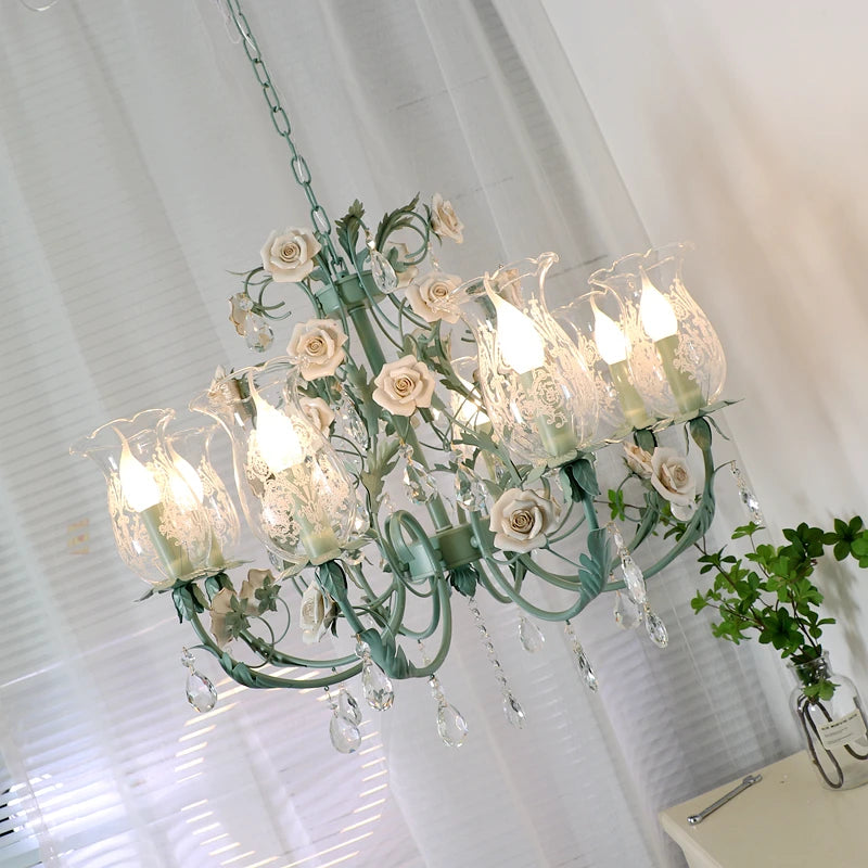 lustre en cristal français style nordique pour éclairage élégant - vue 7 sur 10