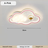 Children Light Modern Cloud Bedroom Ceiling Lamps White PE Sconces Warm Astronaut Chandelier Light for Child Baby Room Decor