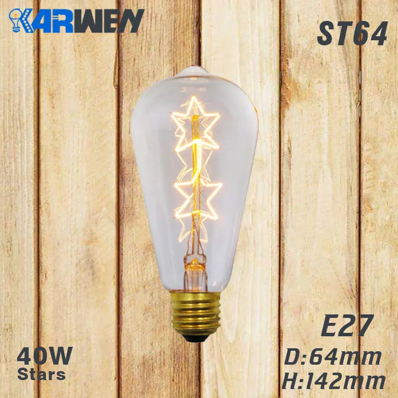 ampoule vintage edison à filament lot de six pièces