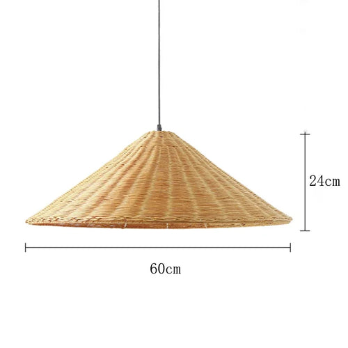 suspension vintage en rotin fait main pour éclairage intérieur - vue 13 sur 16