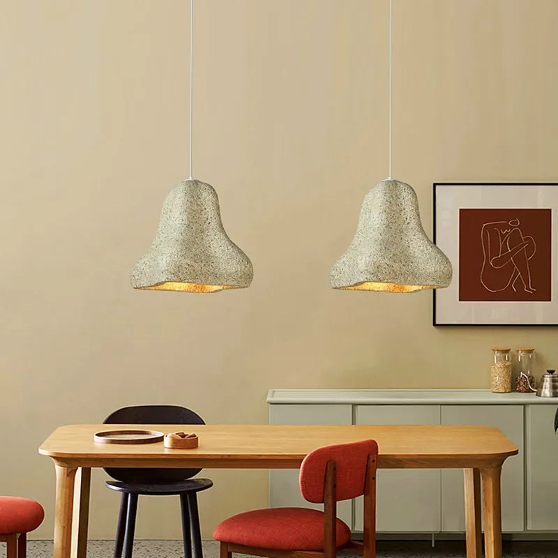 Wabi Sabi Restaurant LED Chandelier Personality Bar Island Table Lamp Nordic Designer Living Room Exhibition Hall Pendant Lights - vue 3 sur 10