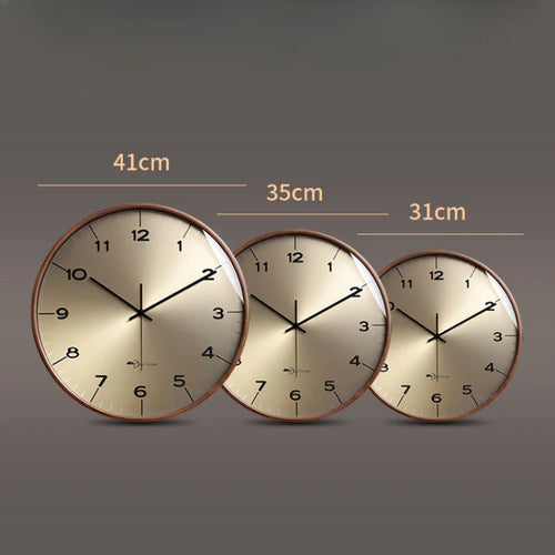 horloge murale moderne en bois massif pour décoration intérieure - vue 7 sur 12