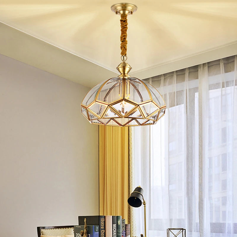 plafonnier en cuivre style américain moderne pour intérieur créatif et simple - vue 3 sur 7
