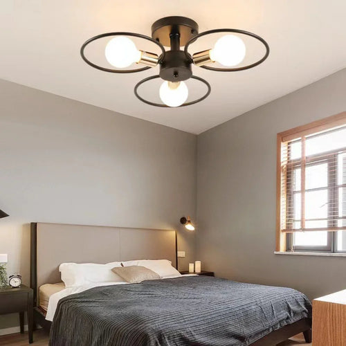 plafonnier led design moderne décoratif couleur changeante - vue 4 sur 6