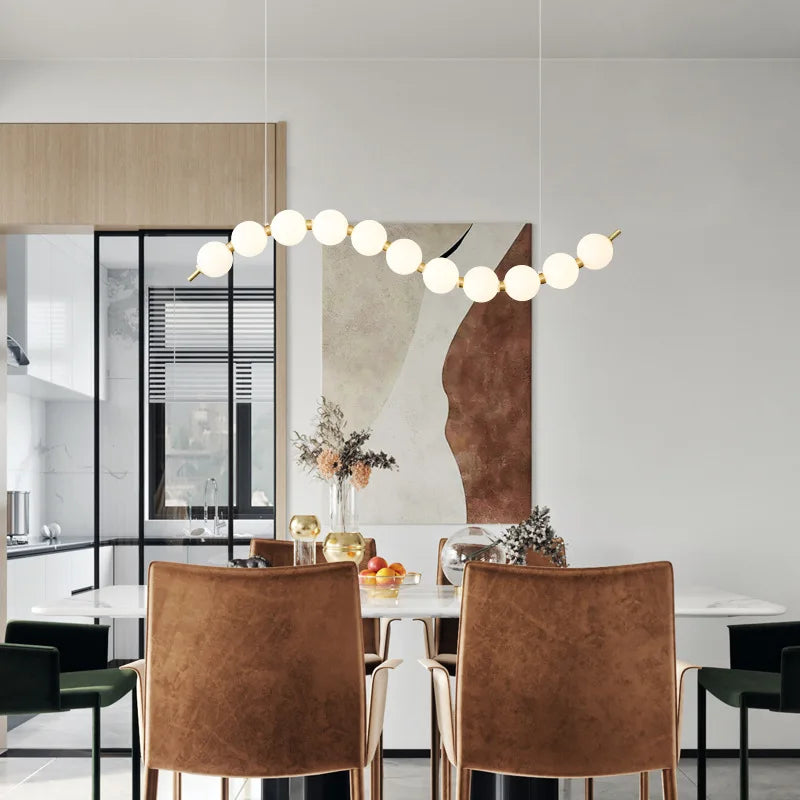 lustre acrylique suspendu pour cuisine bar et magasin - vue 2 sur 9