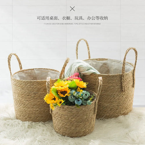 panier tissé à la main pour jardinage et rangement décoratif - vue 2 sur 11