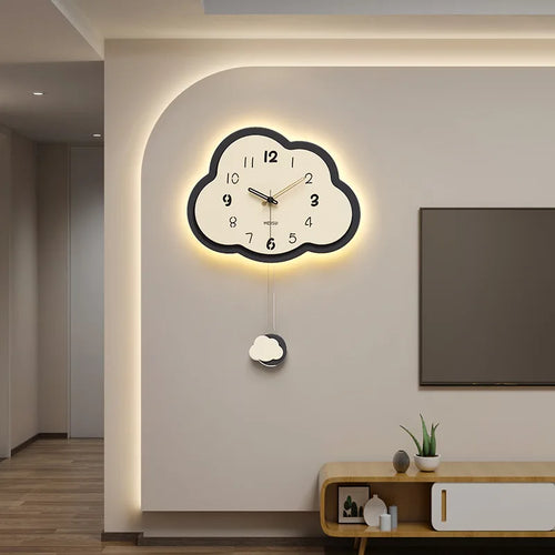 horloge nuage rétro créative décoration simple et légère - vue 2 sur 7