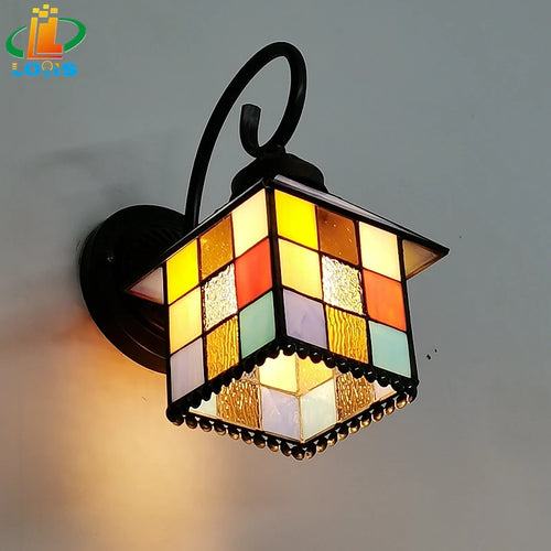 applique murale en vitrail style tiffany pour décor intérieur élégant - vue 3 sur 6