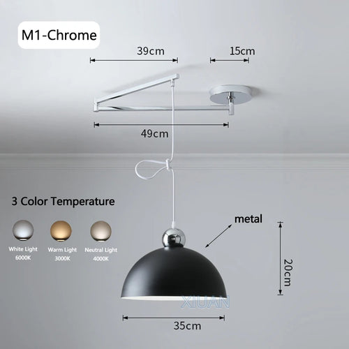 lustre led avec bras réglable pour bar et restaurant - vue 24 sur 25