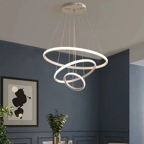 lustre moderne design cercle suspendu pour intérieur élégant - vue 5 sur 20