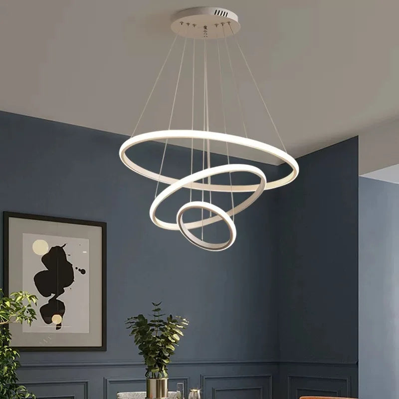lustre moderne design cercle suspendu pour intérieur élégant - vue 4 sur 20