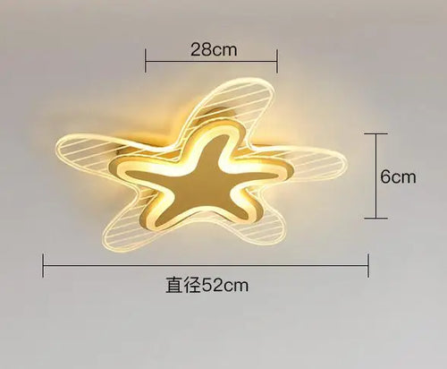 plafonnier étoile led pour décoration et éclairage intérieur - vue 13 sur 12