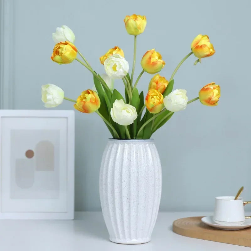 fleurs artificielles tulipes en soie décoratives pour toutes occasions - vue 5 sur 13