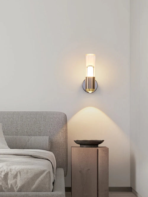 Nordic designer living room background wall decorative light, bedroom bedside minimalist atmosphere wall lamp - vue 3 sur 6