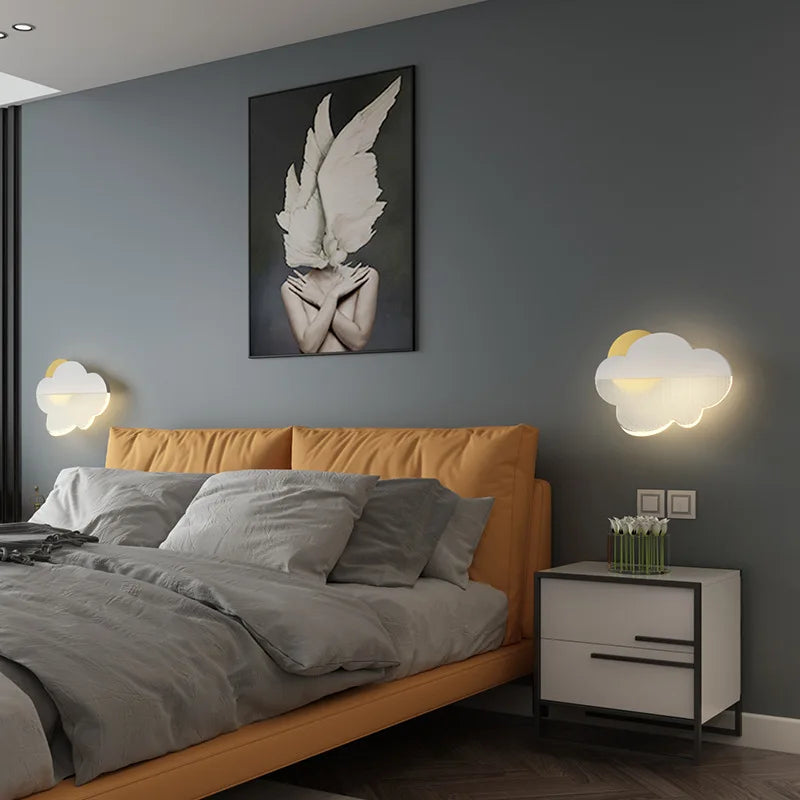 applique murale led en acrylique forme nuage décoration d'ambiance - vue 4 sur 7