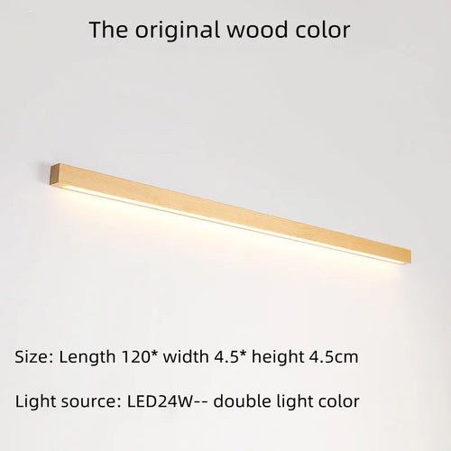 Applique murale LED double couleur en bois de noyer - vue 8 sur 12