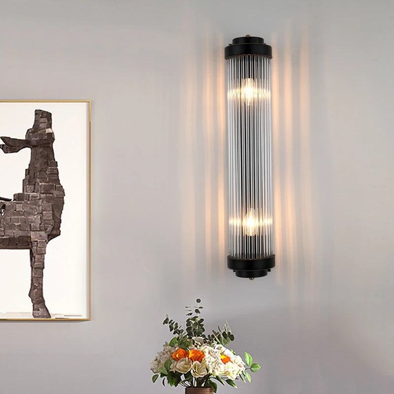 applique murale en cristal postmoderne avec lumières led - vue 5 sur 9