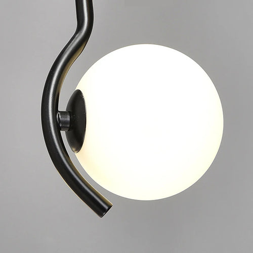 suspension simple en verre et métal avec fil réglable - vue 6 sur 10