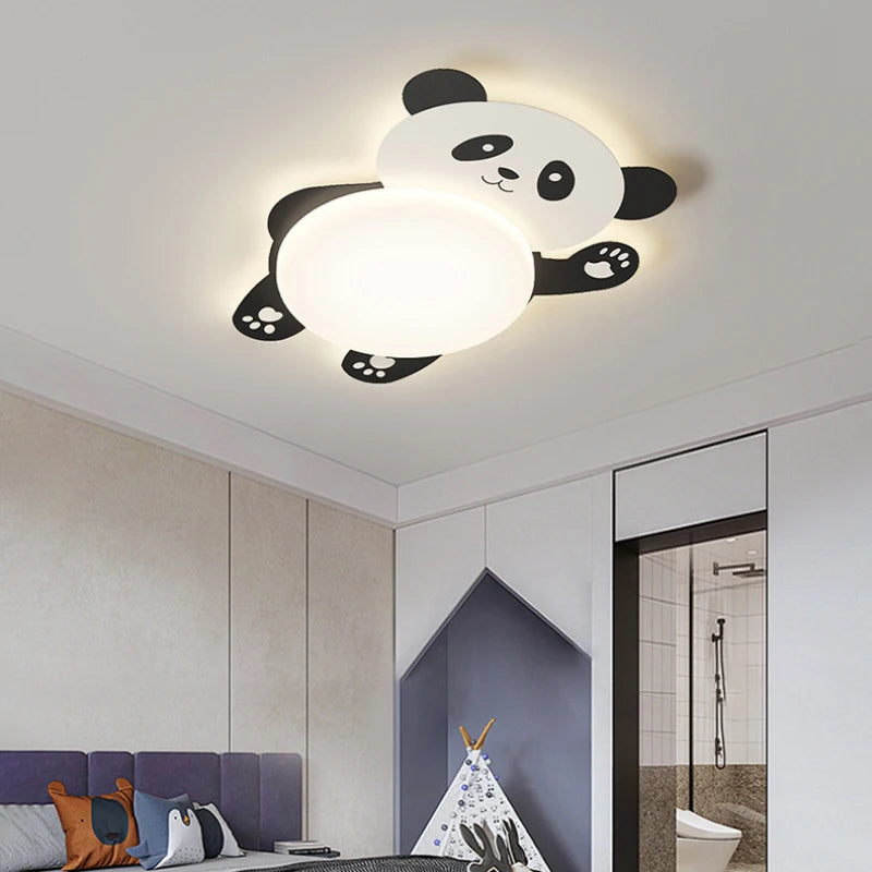 plafonnier panda mignon pour chambre d'enfant moderne minimaliste - vue 5 sur 7