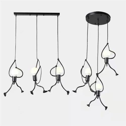 Suspension Vintage fer petit homme dessin animé - vue 6 sur 9