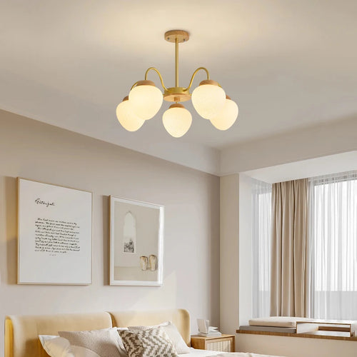 lustre bois simple art créatif pour enfants style français moderne - vue 2 sur 13