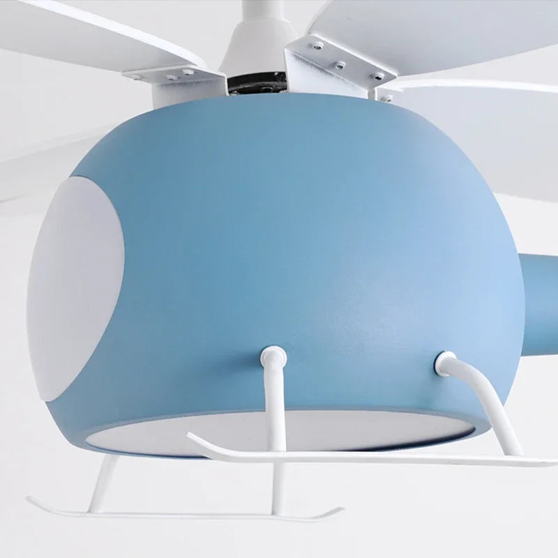 ventilateur de plafond moderne avion avec lumière led et télécommande - vue 6 sur 12