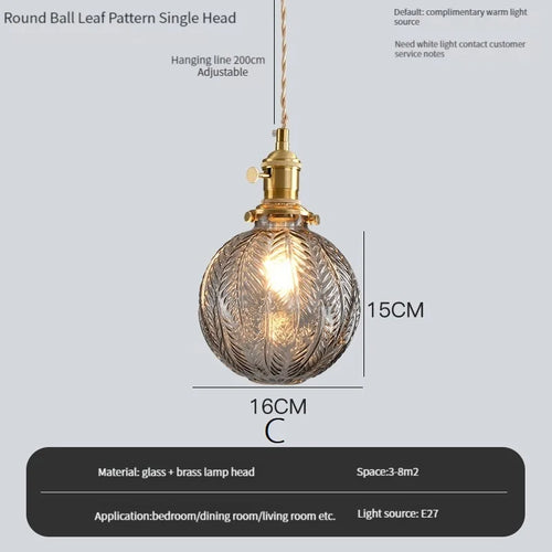 lustre vintage edison avec ombre en verre cristal pour bar loft - vue 17 sur 22