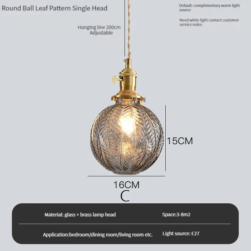 lustre vintage edison avec ombre en verre cristal pour bar loft - vue 17 sur 22