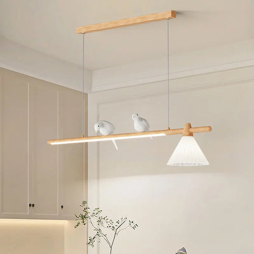 lustre moderne en bois suspension créative pour décoration intérieure - vue 2 sur 10