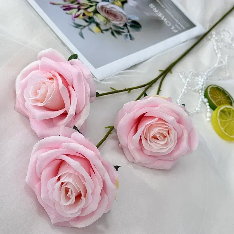 branches de roses artificielles en soie pour décoration élégante - vue 14 sur 40