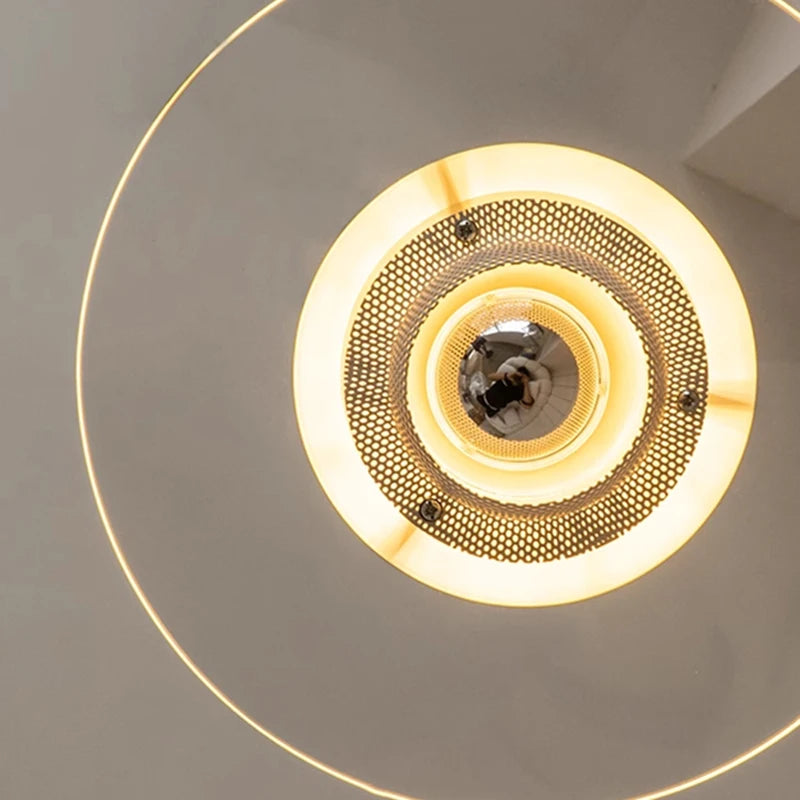 lustre bauhaus en verre clair suspendu pour restaurant - vue 6 sur 10