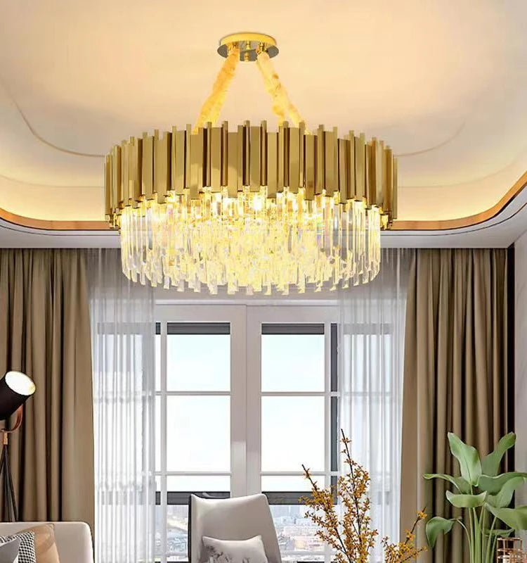lustre en cristal moderne pour décoration intérieure élégante - vue 4 sur 14