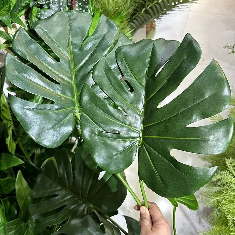 feuilles de tortue artificielles pour décoration intérieure plantes vertes - vue 4 sur 8