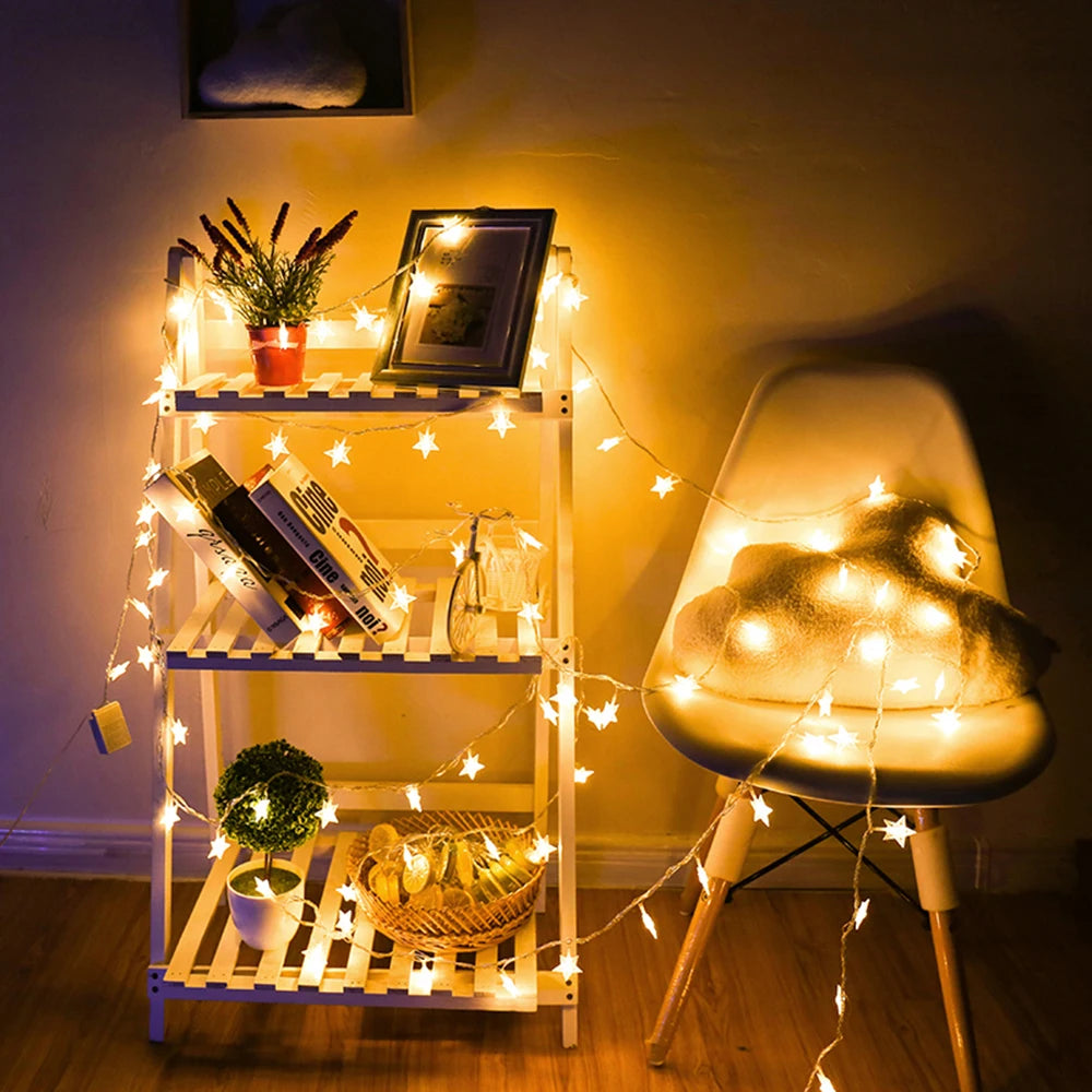 guirlande lumineuse étoile pour décoration extérieure et fêtes - vue 3 sur 12