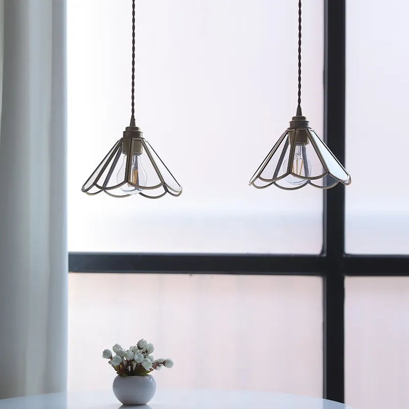 Suspension Nordique LED en Verre et corps doré - vue 5 sur 20